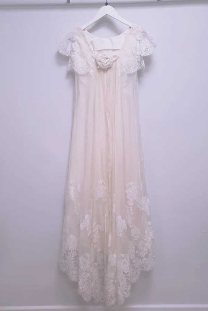 Pre-owned wedding dress restyling for a new bride