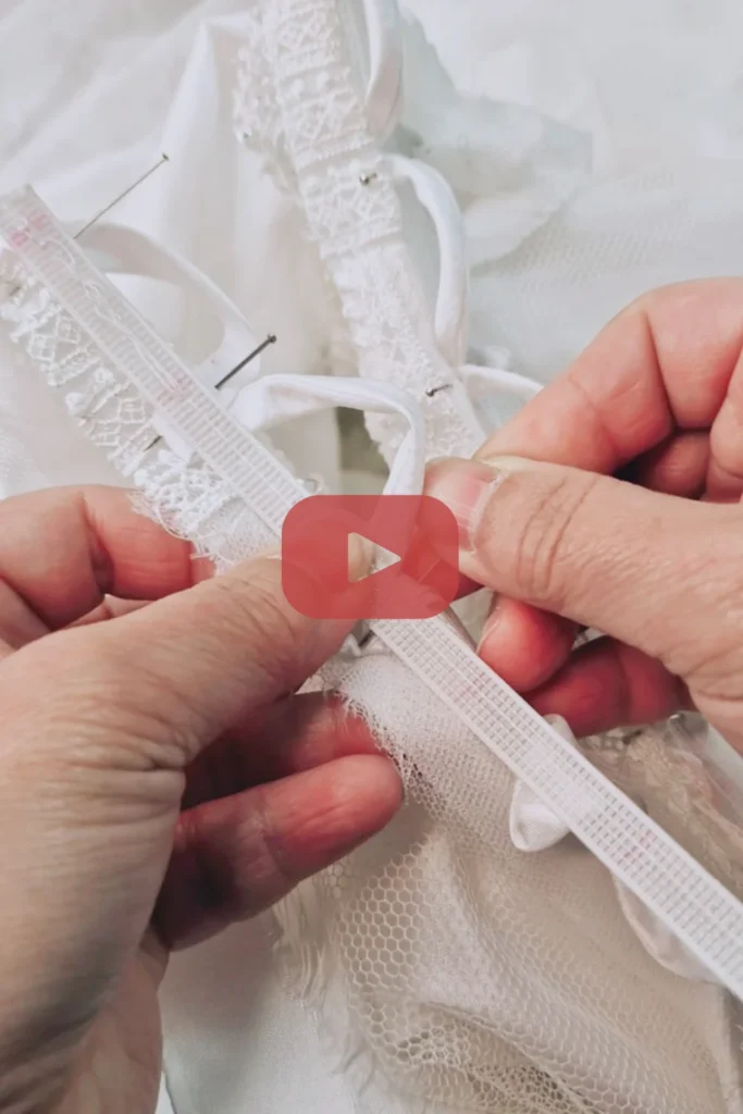 Zip to corset back wedding dress alteration in Kingston upon Thames